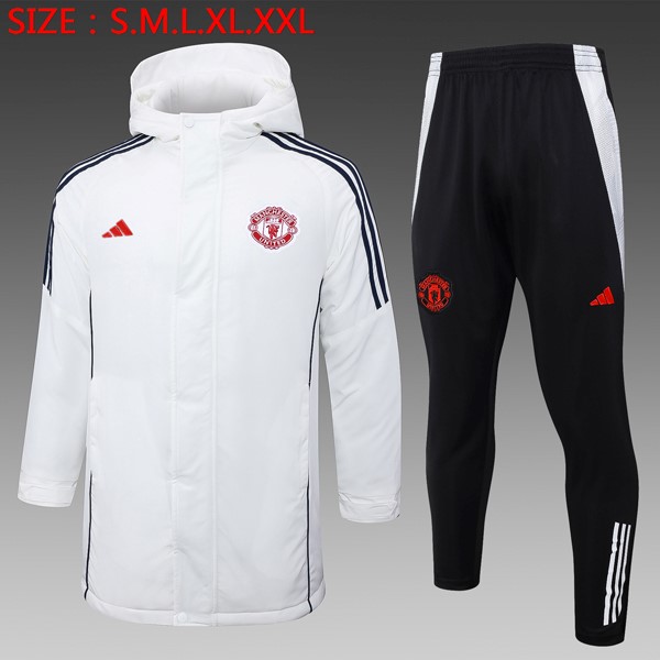 Abrigo Manchester United Conjunto Completo 2024 2025 Blanco